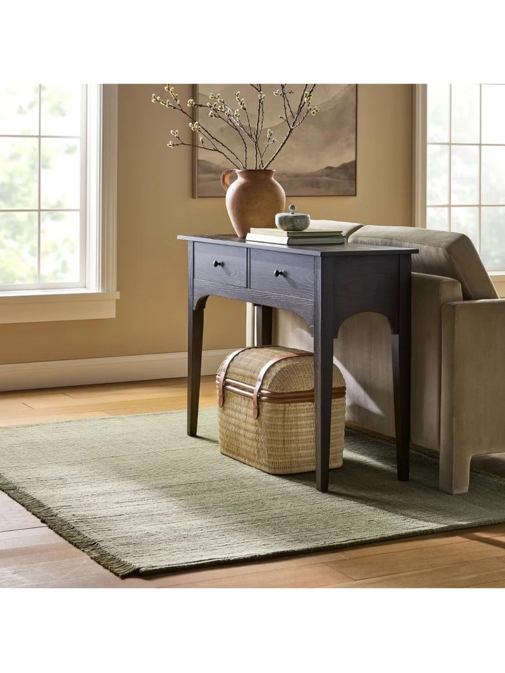 21" Woven Rattan Storage Trunk Brown - Threshold™ designed with Studio McGee - Picture 2 of 8